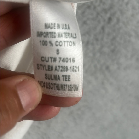 AGOLDE Salma Tee Crewneck Short Sleeve Cotton Relaxed White Top Size S - Picture 12 of 16